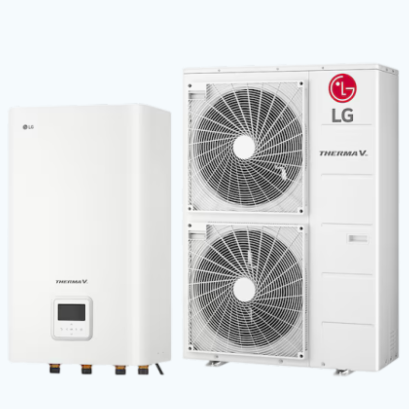 Тепловий насос гідроспліт-гідробокс R32 LG Therma V, 12 кВт, 1 фаза